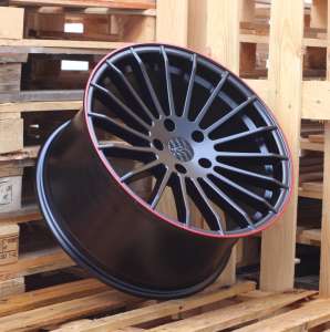 valuveljed JIL Wheels A1227(HX010)BlackHalfMatt+RedLip(BLHMRL)HAXER(K4)((AKC1