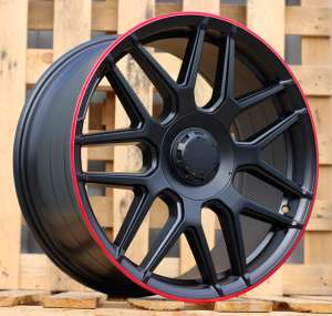 valuveljed JIL Wheels B5318(IN7040)BlackMatt+RedLip(BMRL)MER(P2)